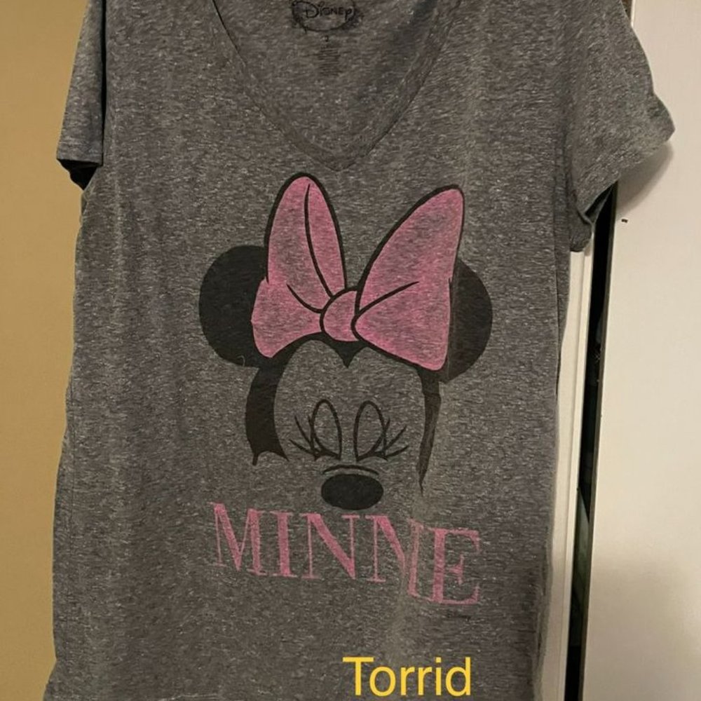 torrid sz2 gray minie mouse tshirt